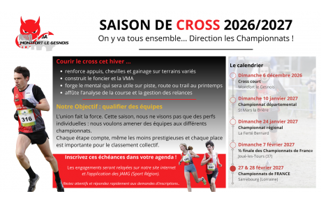 Saison cross 2026/2027