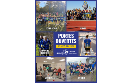 Portes ouvertes ASEC Athlétisme – du 1er au 13 juin 2026 🏃‍♀️💙💛